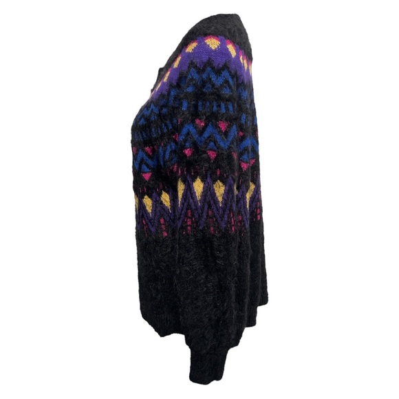 Time and Tru Fair Isle Sweater Black Multicolor Size XXL (20) - Picture 6 of 10